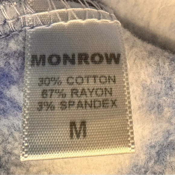 Monrow Women’s Blue & White Tie Dye Long Sleeve Sweatshirt Size M - Picture 8 of 8